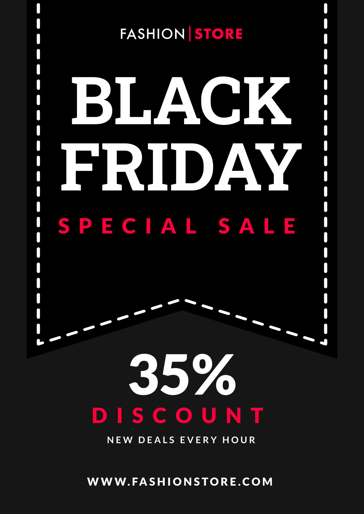 Black Friday Fashion Store Special Sale Poster 1191x1684