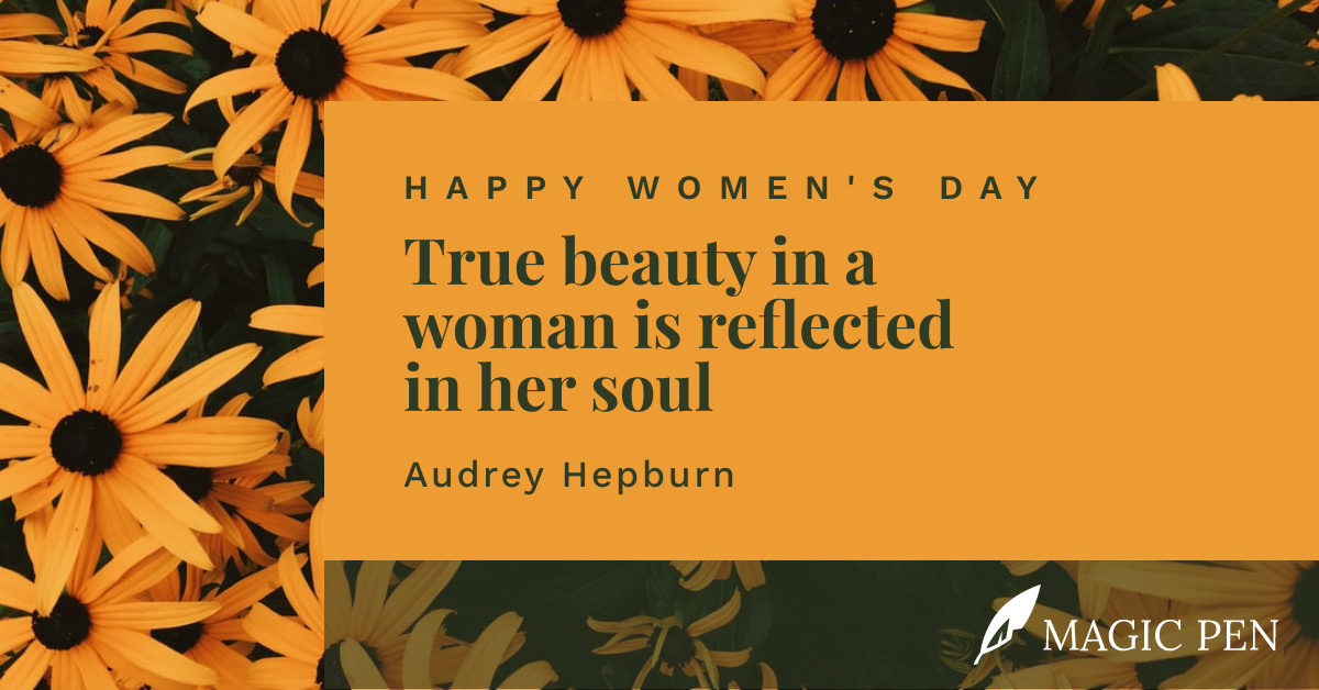 Audrey Hepburn Women's Day Quote