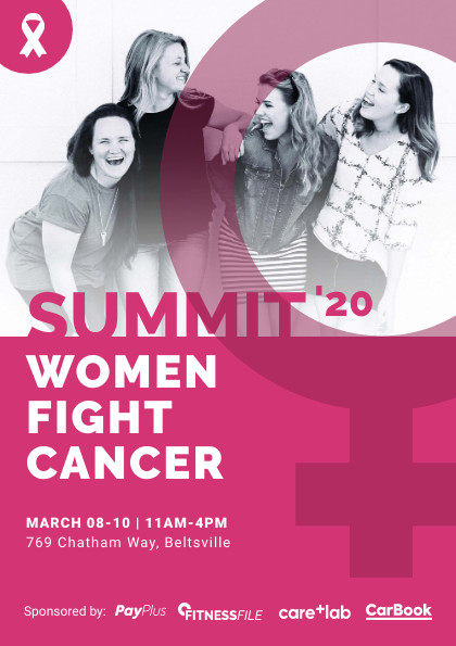 Cancer Summit 20 Women's Day – Flyer Template 420x595 template