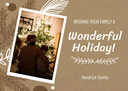 Wonderful Holiday Season for Your Family Card 420x298 template