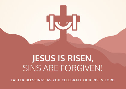 Simple Brown Cross Easter – Card Template 420x298 template