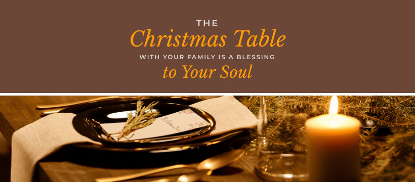 Christmas Table with Your Family Facebook Cover 820x360