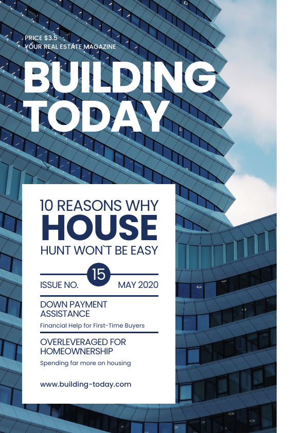 Blue Building Today Magazine – Cover Template  595x842