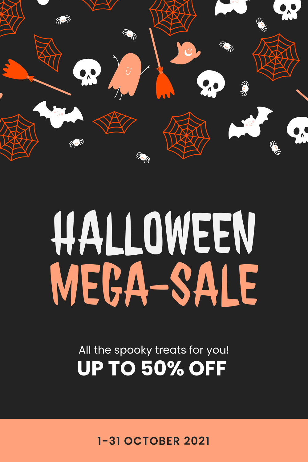 Halloween Mega Sale Spooky Treats Facebook Cover 820x360