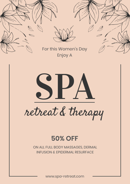 Women's Day Spa Retreat and Therapy – Flyer Template 420x595