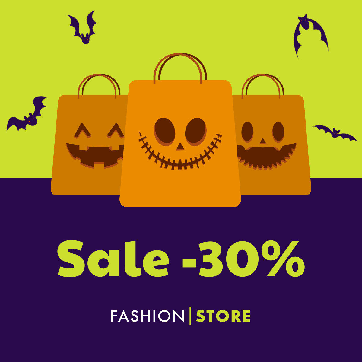 Halloween Shopping Bag Fashion Sale