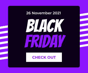White Lines Purple Black Friday Inline Rectangle 300x250