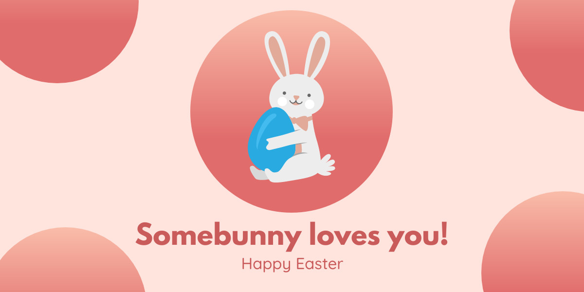 Somebunny Loves You Happy Easter Facebook Cover 820x360
