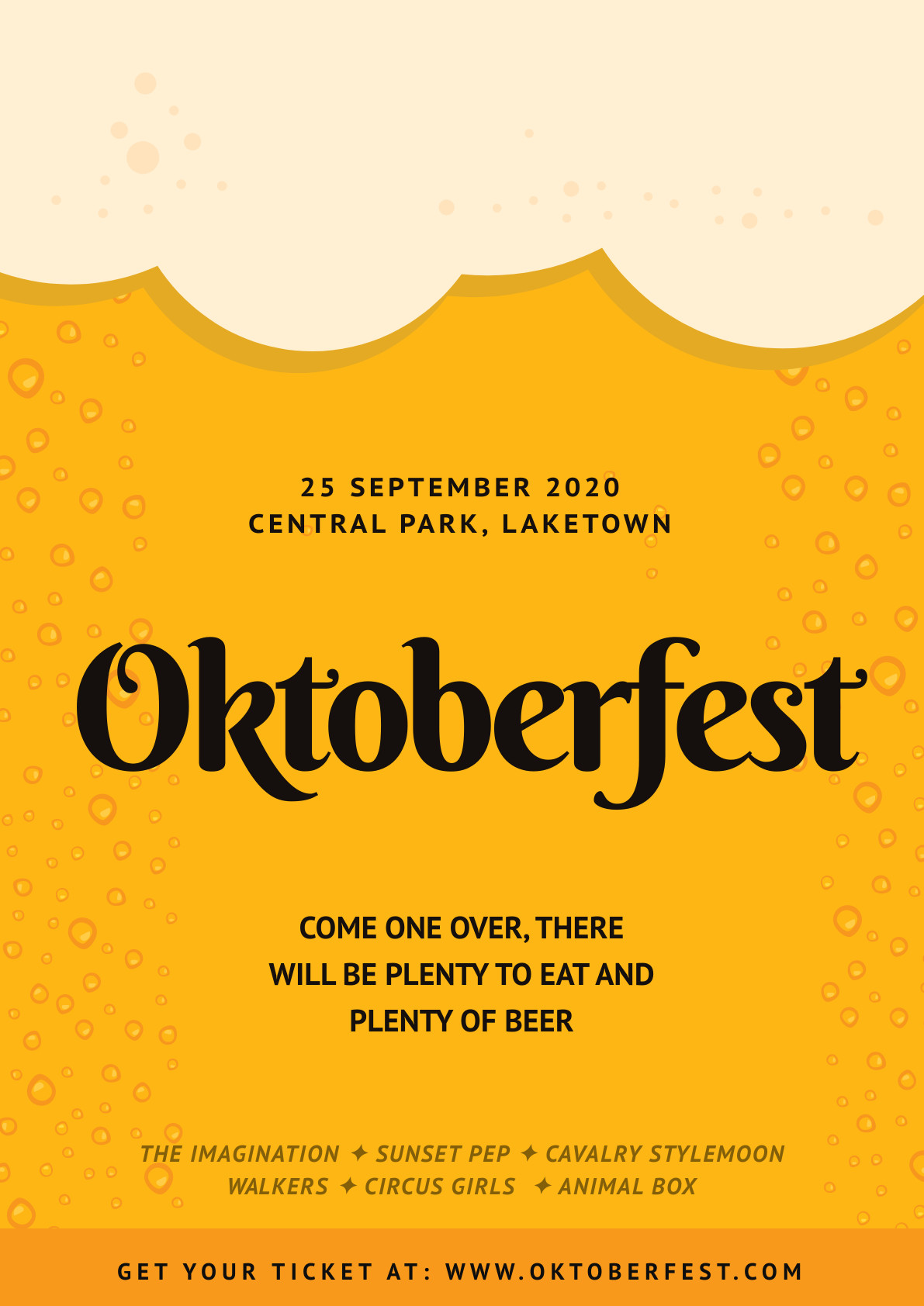 Oktoberfest Beer Glass – Poster Template 1191x1684