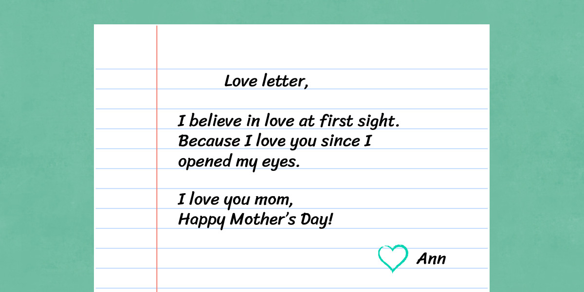 Mother's Day Letter Facebook Cover 820x360