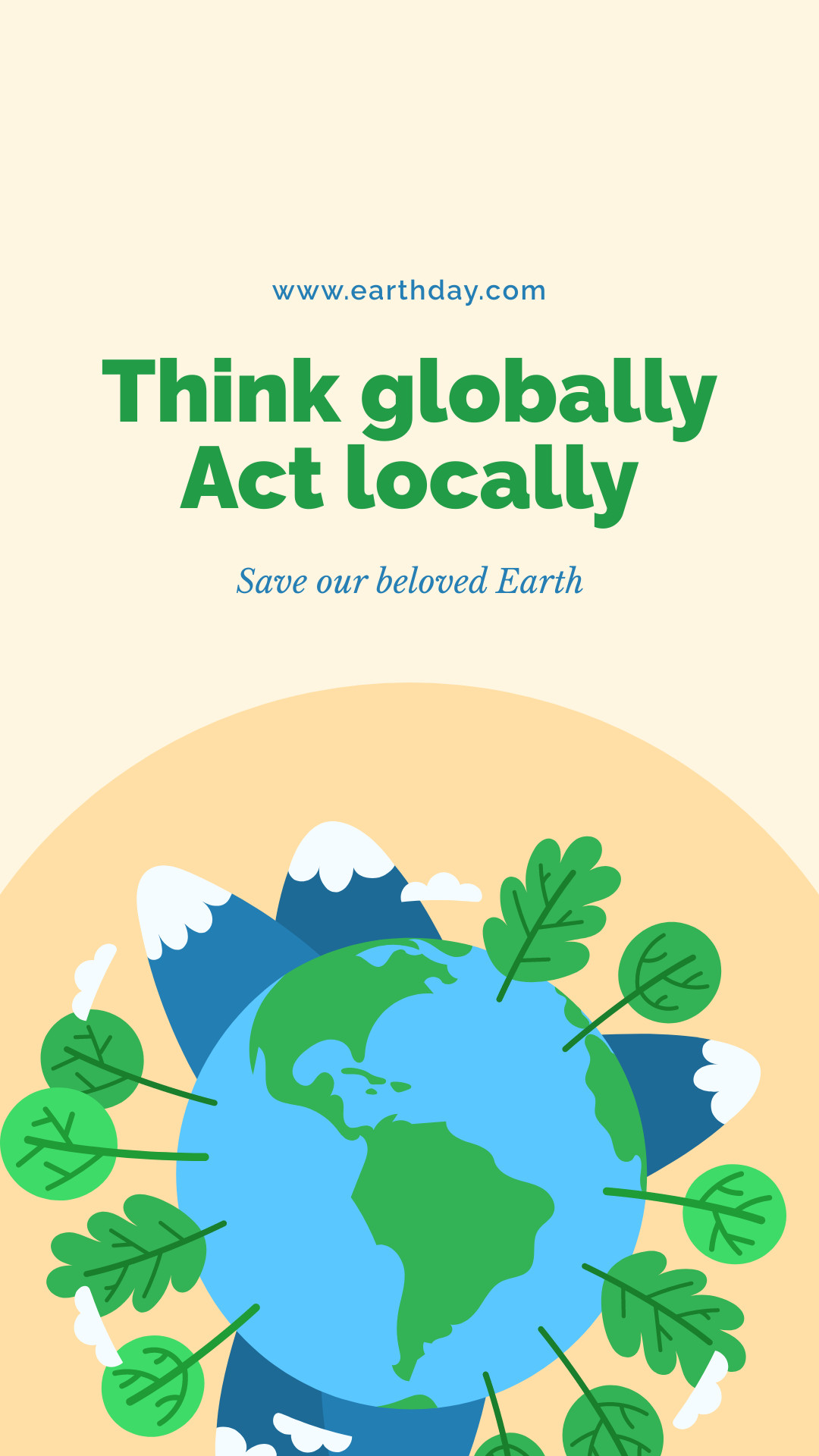 Earth Day Think Globally and Act Locally