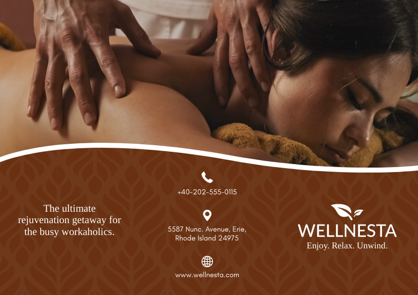 Enjoy Relax Unwind Spa – Brochure Template 842x595 template preview