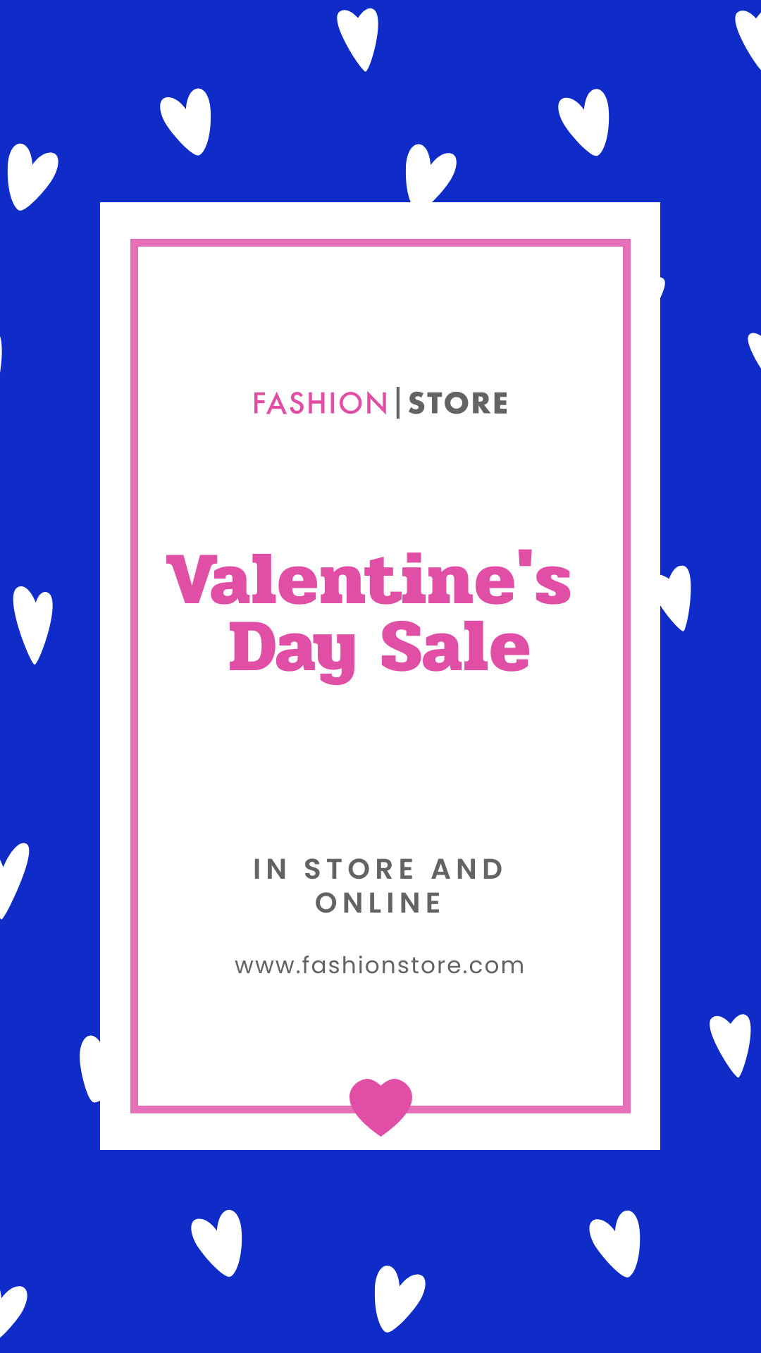 Valentine's Day Blue Hearts Sale