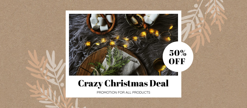 Cozy Crazy Christmas Deal Facebook Cover 820x360
