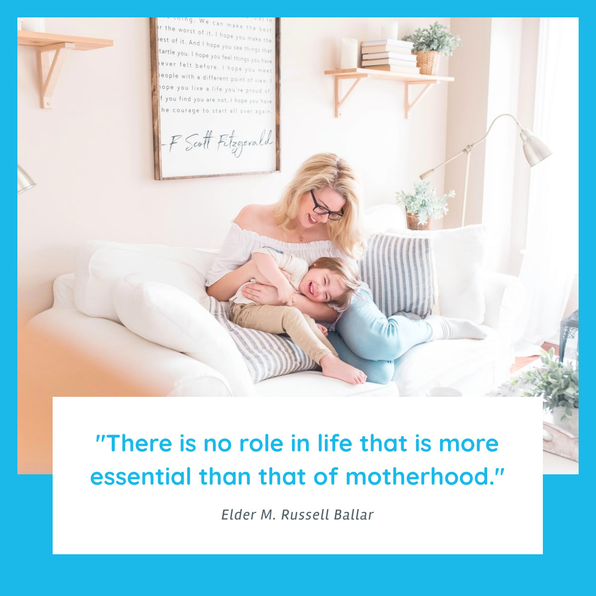 Mother's Day Quote Blue