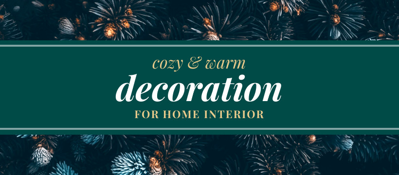 Cozy Christmas Home Decoration Facebook Cover 820x360