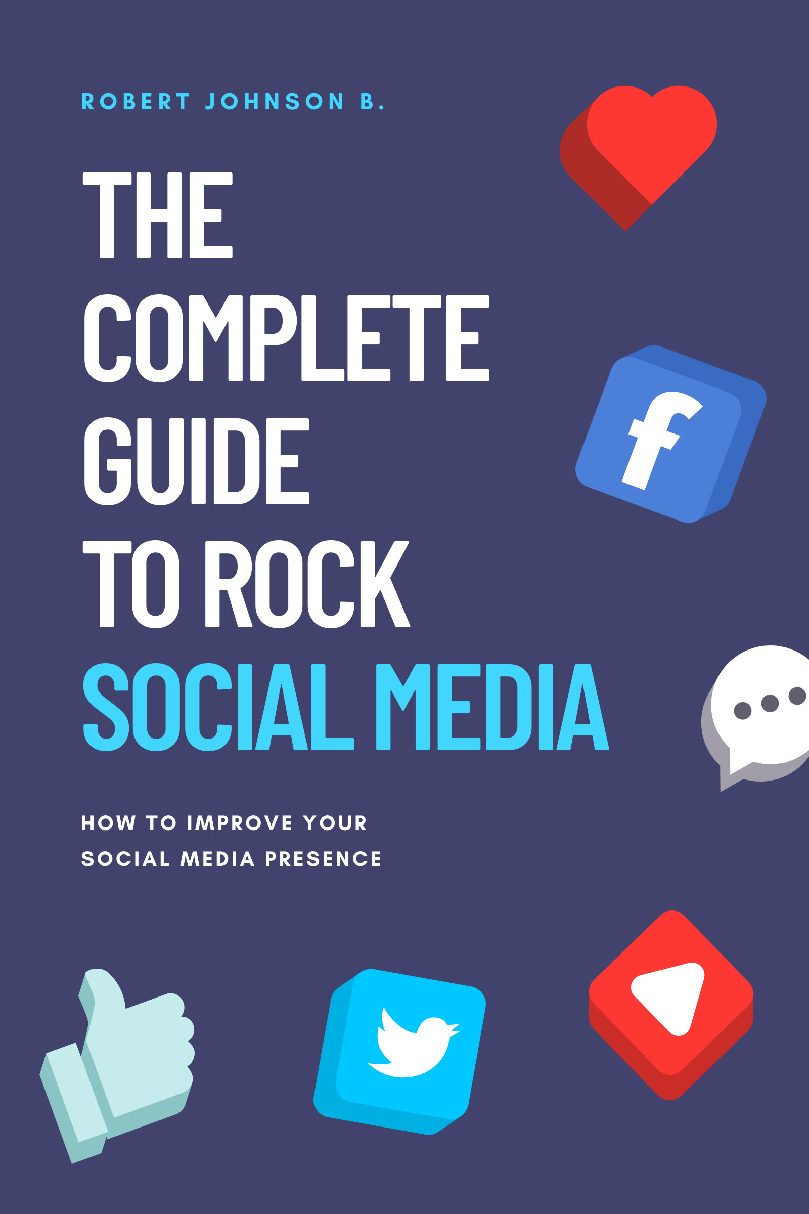 Rock Social Media Guide – Book Cover Template 1600x2400 template