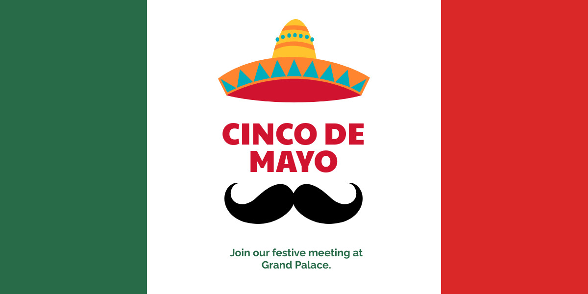 Cinco de Mayo Mexican Festive Meeting Facebook Cover 820x360