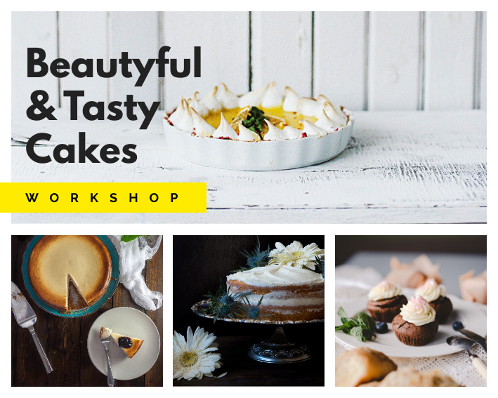 Tasty Cakes Workshop – Photo Collage Template  709x567 template preview
