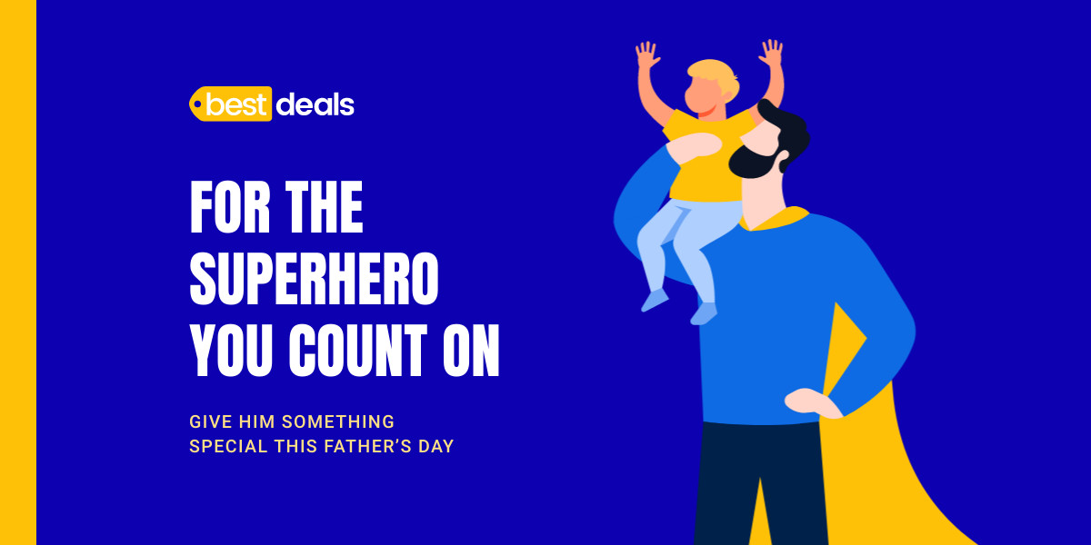 Father's Day Superhero Gift Facebook Cover 820x360