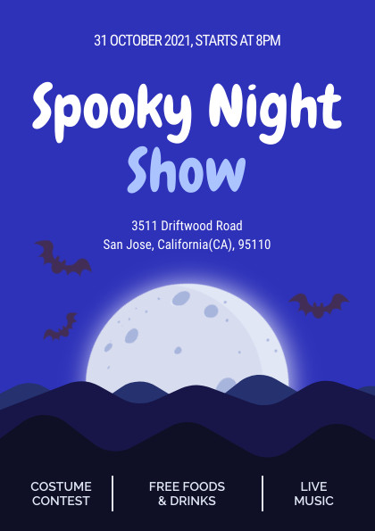 Halloween Spooky Night Show Flyer 420x595