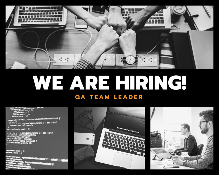 Black and White QA Hiring Photo – Collage Template 709x567 template