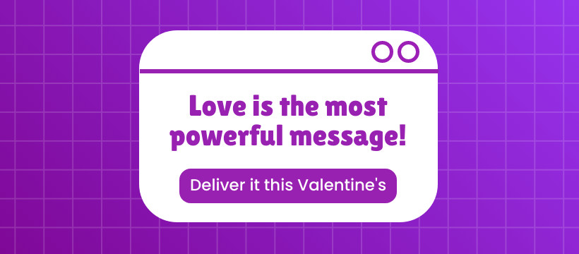 Valentine's Day Love Message Facebook Cover 820x360
