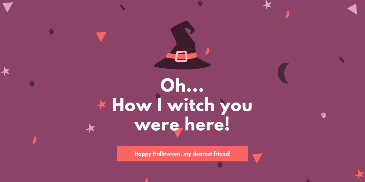 I Witch You Were Here Halloween Facebook Cover 820x360
