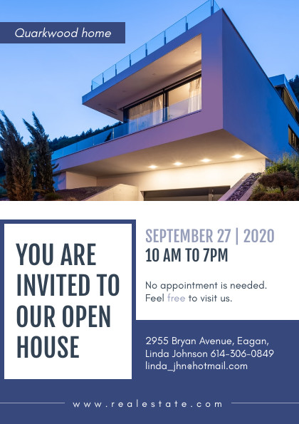 Quarkwood Modern Open House – Flyer Template 420x595
