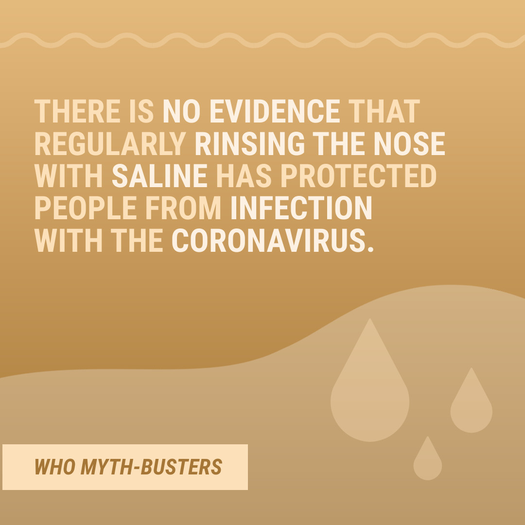 Myth COVID-19 Saline Nose Rinsing