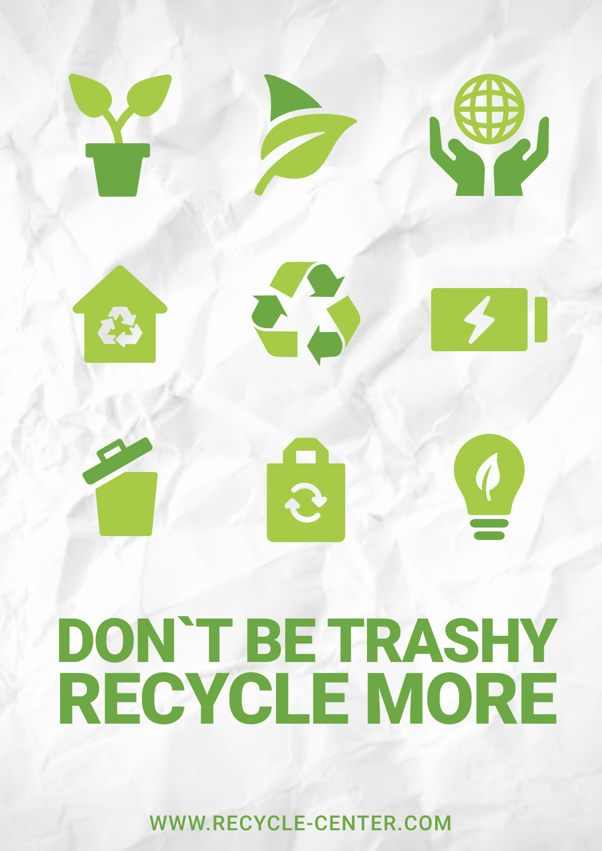 Recycle More Icons – Poster Template
