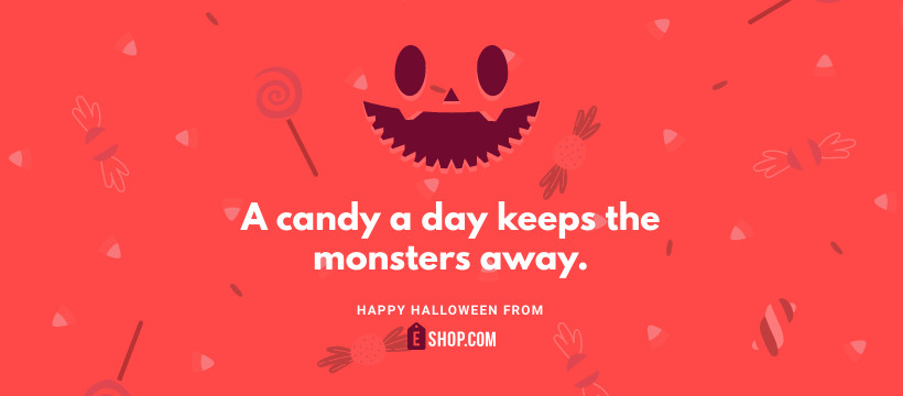 Eshop Candy a Day Halloween  Facebook Cover 820x360