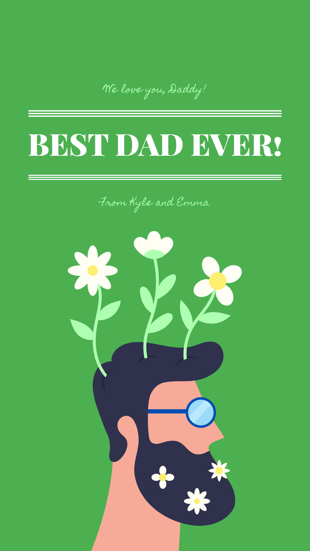 Best Dad Ever Green Father's Day