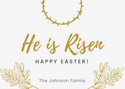 White Gold Crown of Thorns Easter – Card Template 420x298 template