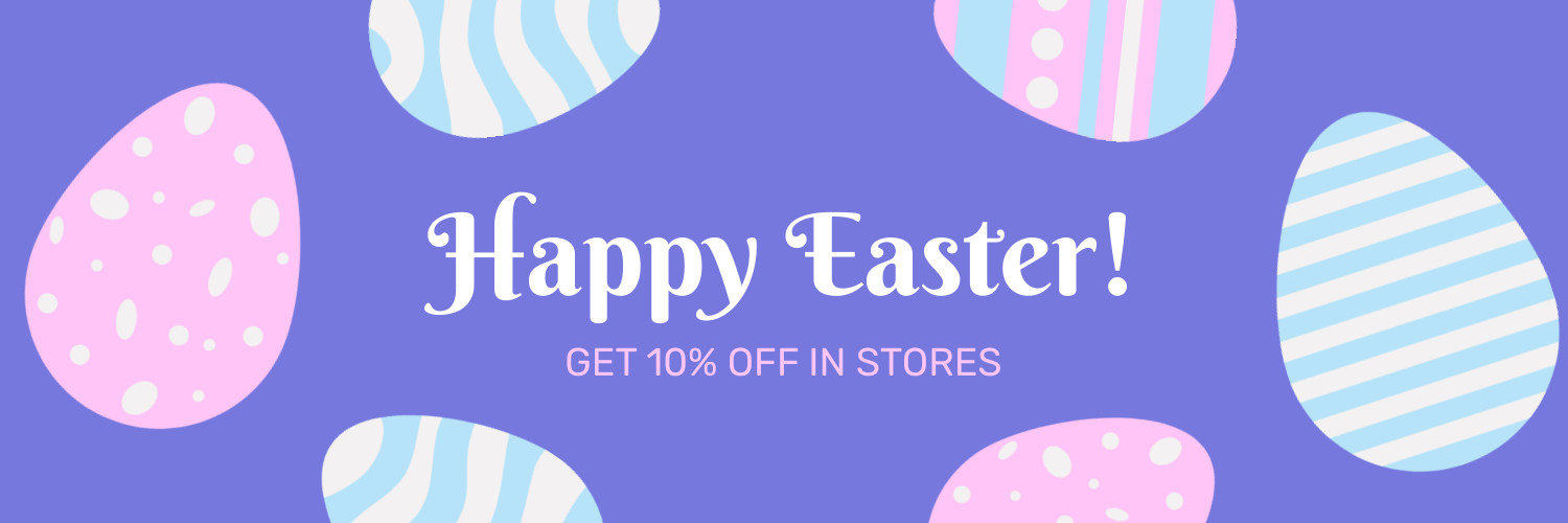 Happy Easter Eggs Deal Illustration Facebook Cover 820x360