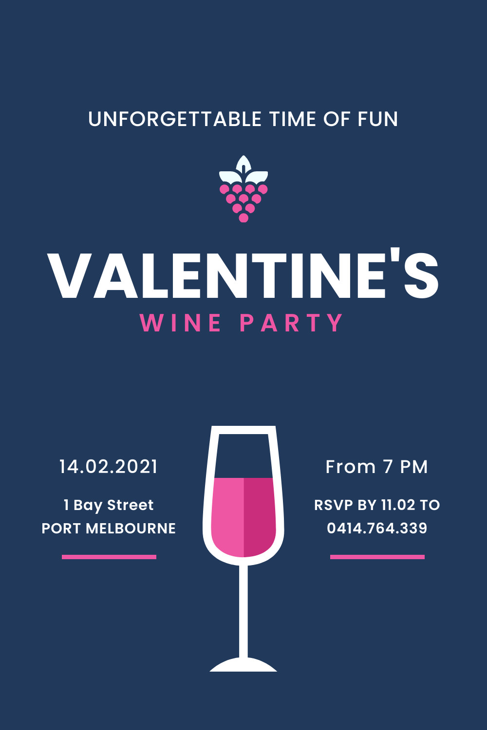 Valentine's Day Wine Party Facebook Cover 820x360