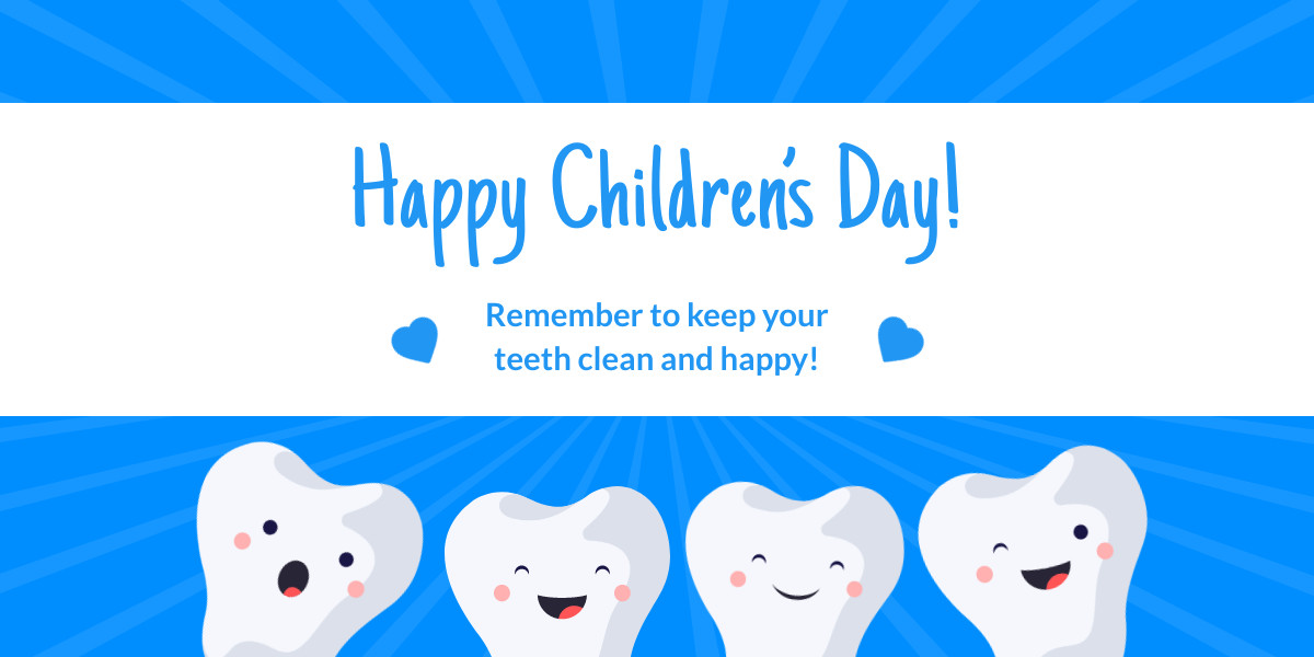 Dental Office Children's Day Facebook Cover 820x360