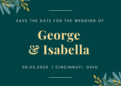 George and Isabella Save the Date – Card Template 420x298 template preview