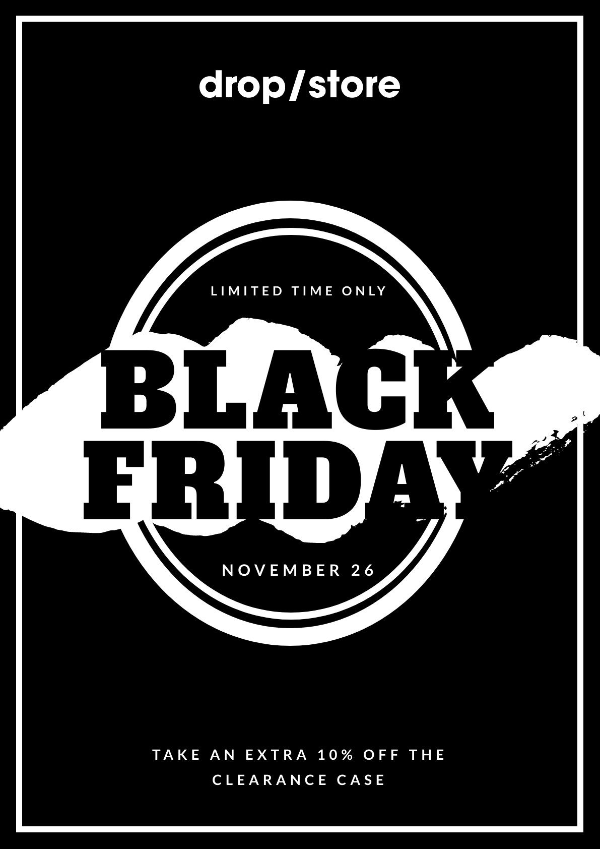 Black Friday Torn Drop Store Poster 1191x1684