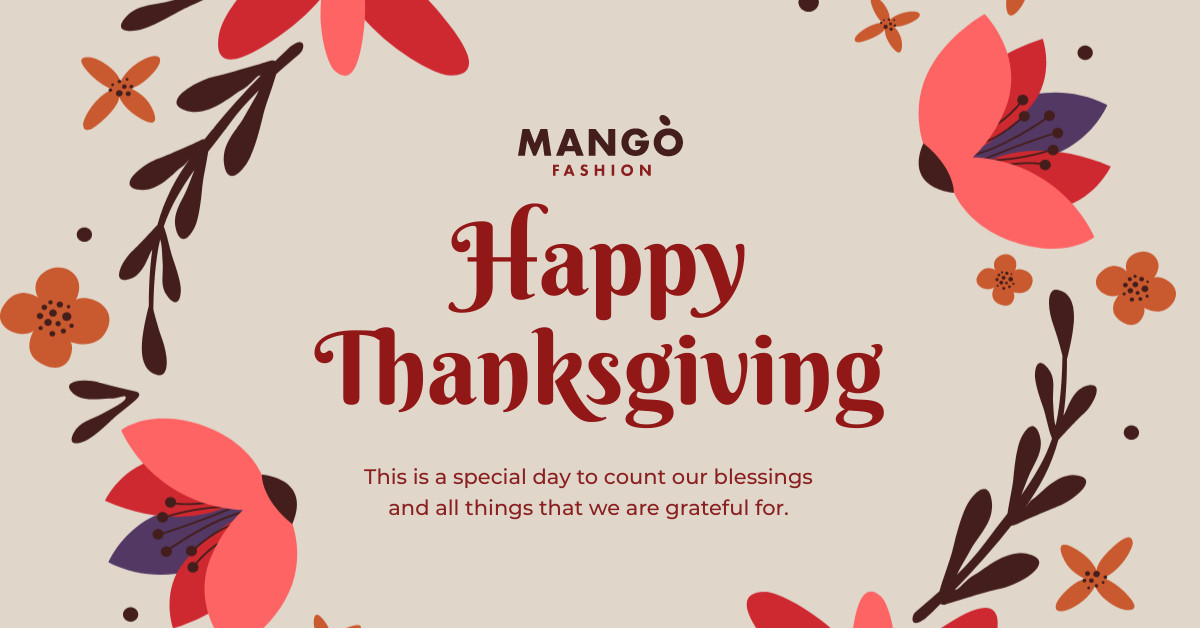 Mango Fashion Thanksgiving Flower Wrap