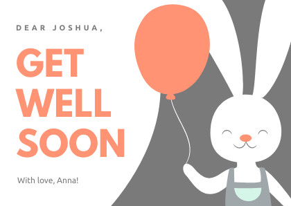 Get Well Soon Bunny – Card Template 420x298 template preview