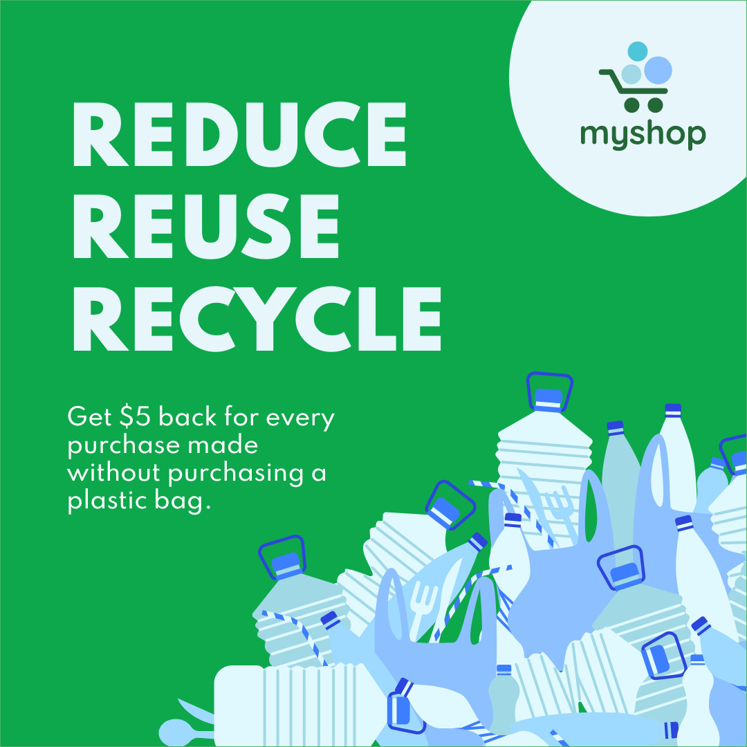 Plastic Recycle and Reuse Earth Day 1080x1080 template