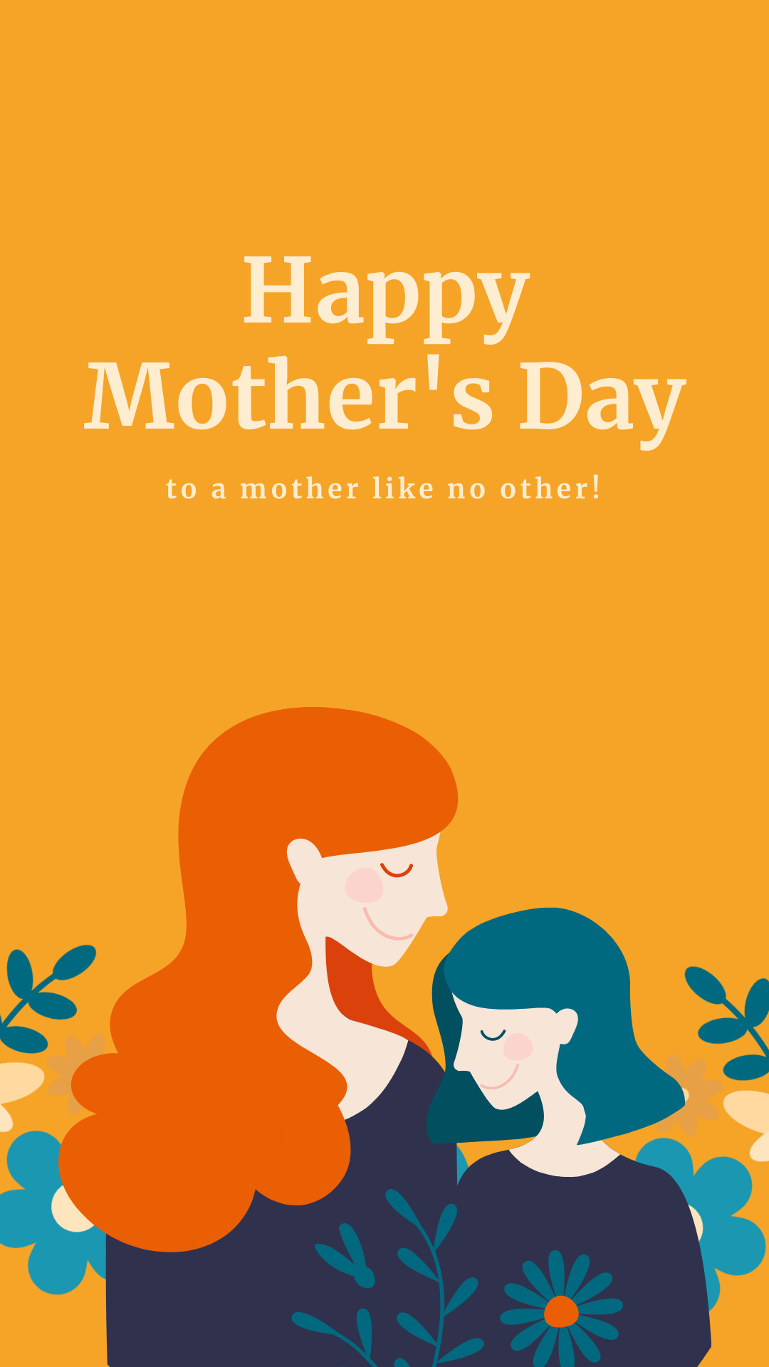 Colorful Happy Mother's Day Illustration
