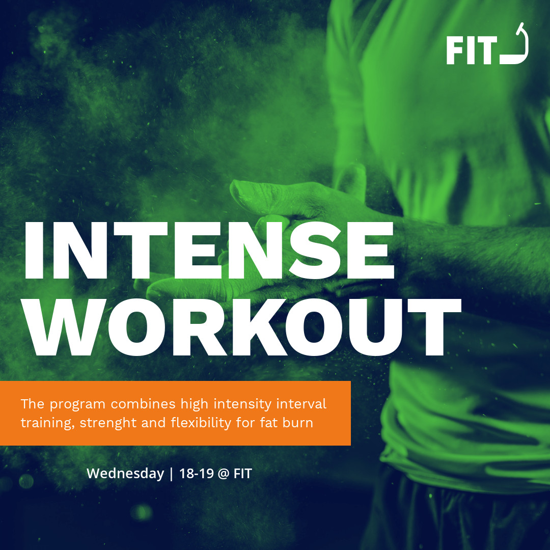 Workout - intense training Facebook Carousel Ads 1080x1080