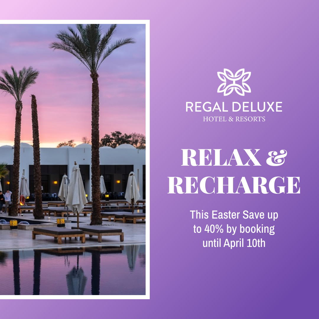 Relax and Recharge Easter Hotel Offer 1080x1080 template preview