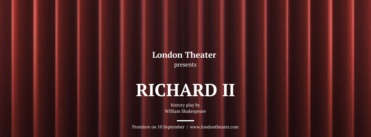 Theater Shakespeare Play Video Facebook Video Cover 1250x463