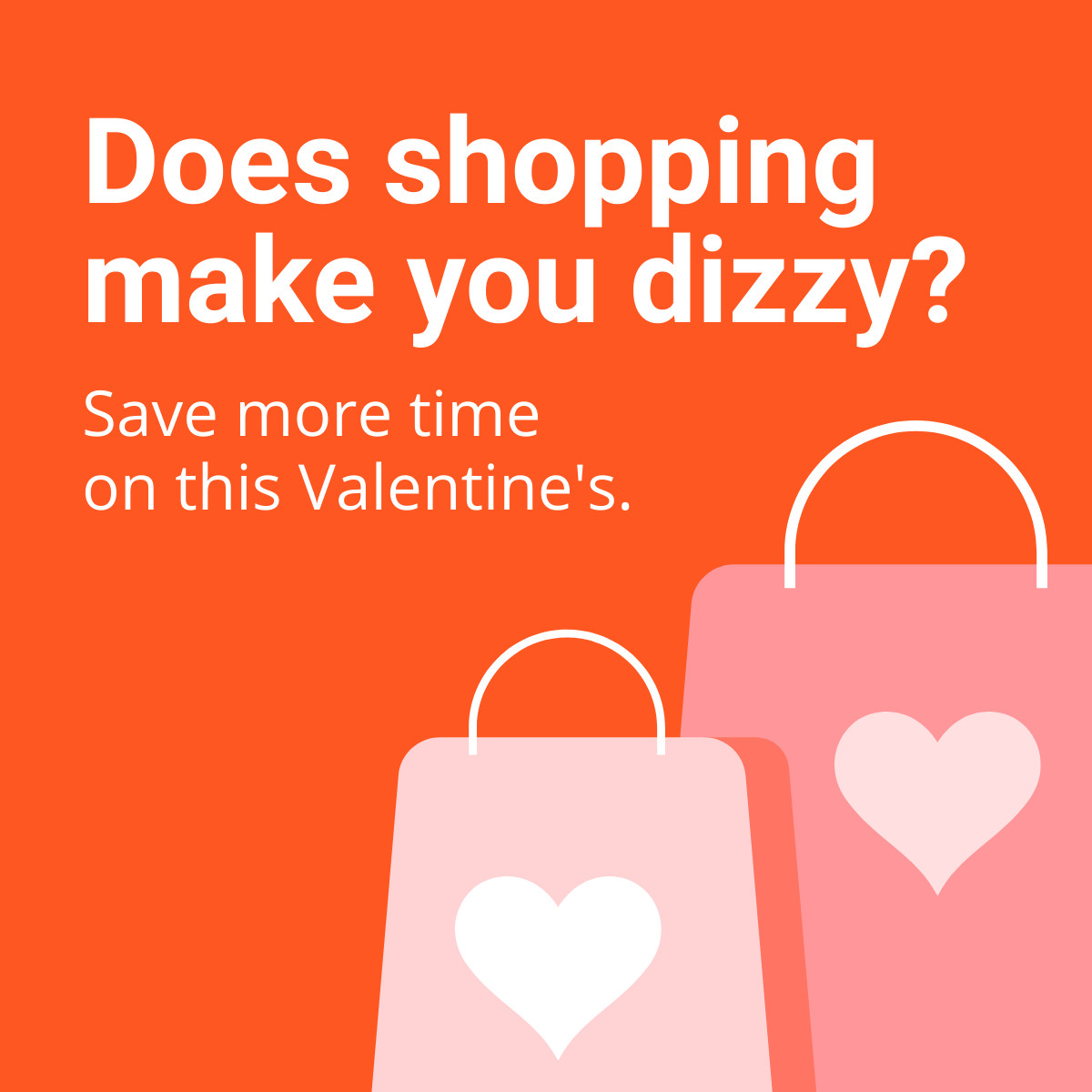 Valentine's Day Dizzy Shopping Inline Rectangle 300x250