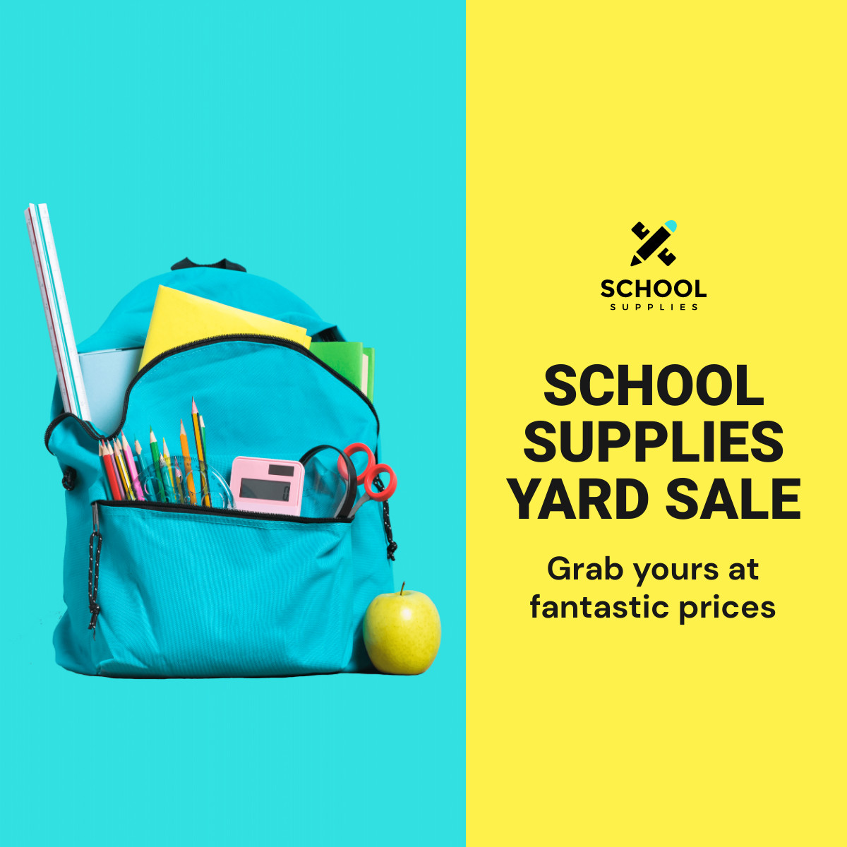 School Supplies Yard Sale Inline Rectangle 300x250