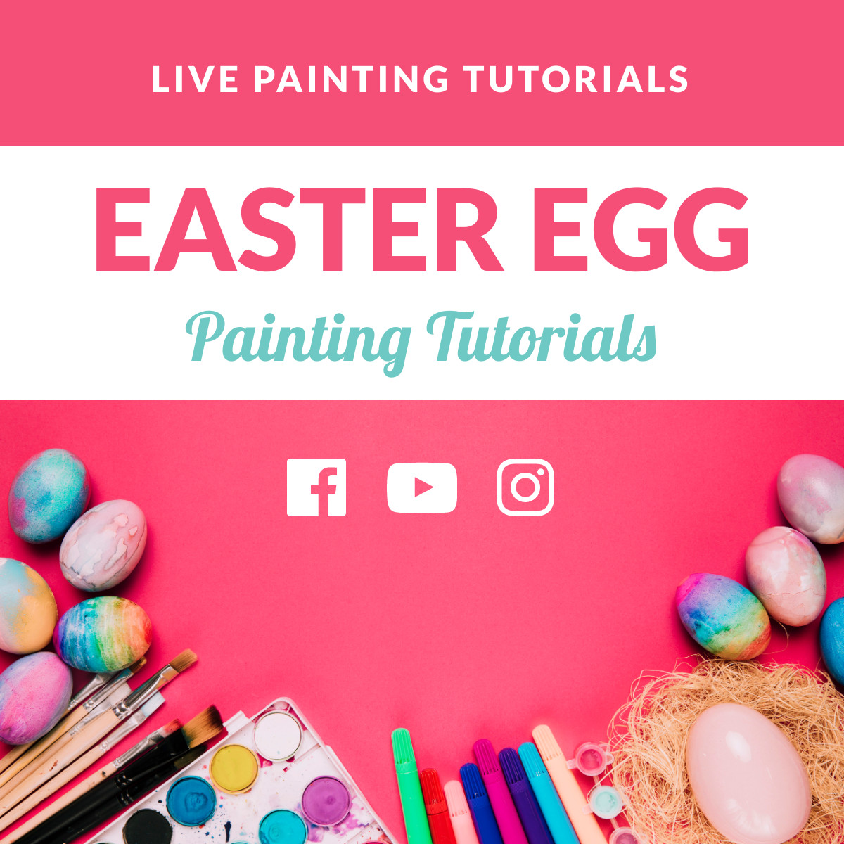 Easter Egg Ad Template Responsive Square Art 1200x1200