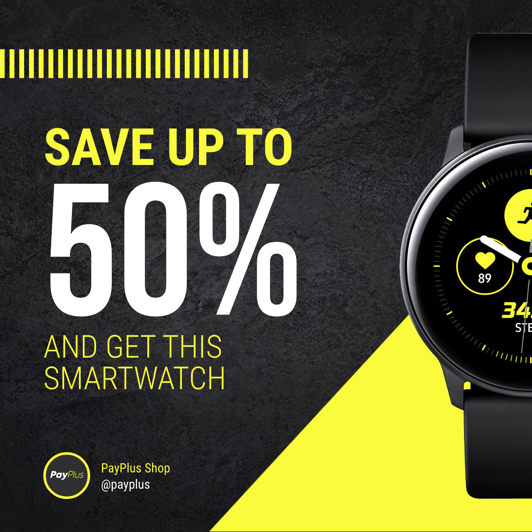 Black Yellow Smartwatch Shop Carousel Facebook Carousel Ads 1080x1080